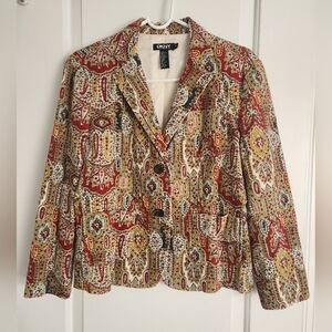 DKNY Multicolor Corduroy Blazer